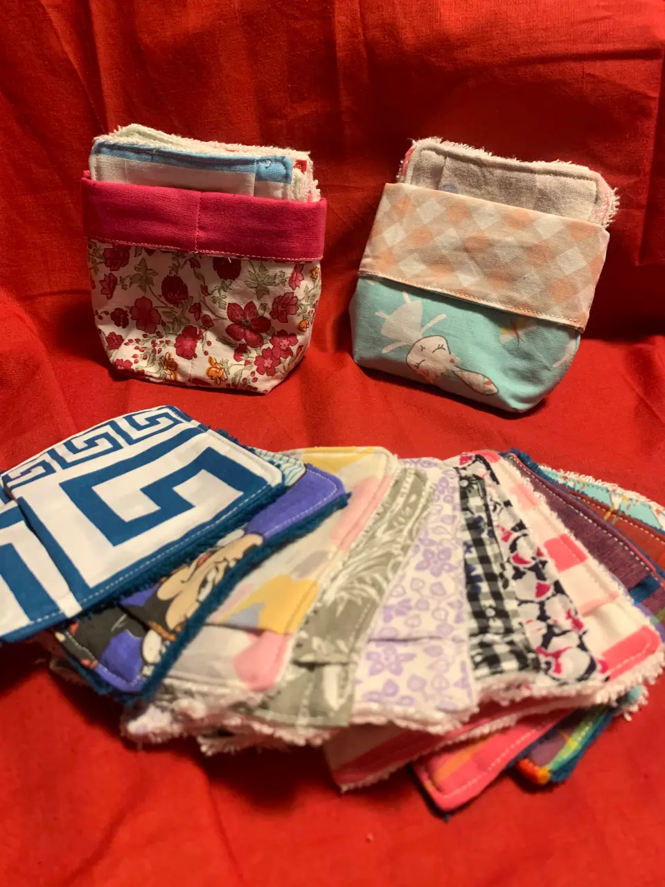 Photo de la création : Lingettes démaquillantes avec pochon